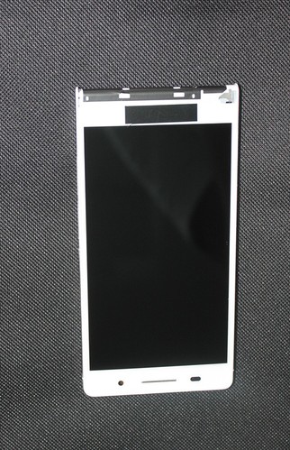 LCD Дисплей + тъч скрийн за Huawei Ascend P6 ( Бял с рамка )