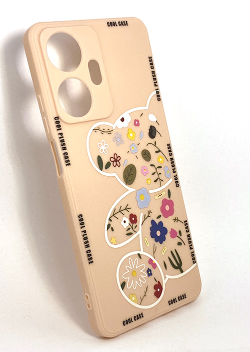 Калъф за Realme C55 – TPU Bear (розов)