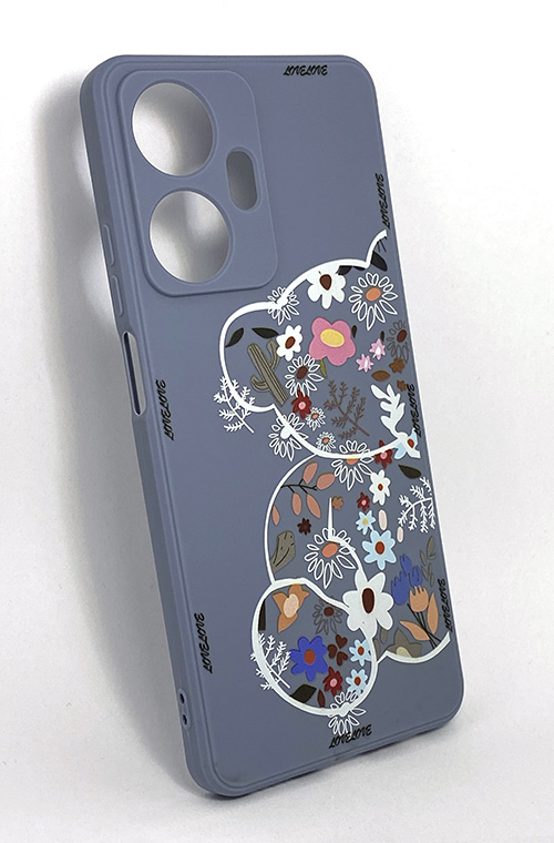Калъф за Realme C55 – TPU Bear (син)