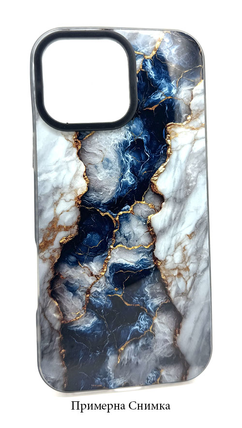 Кейс IMD за Motorola Moto G04/G24 - Мрамор Сив/Син (20-C2)