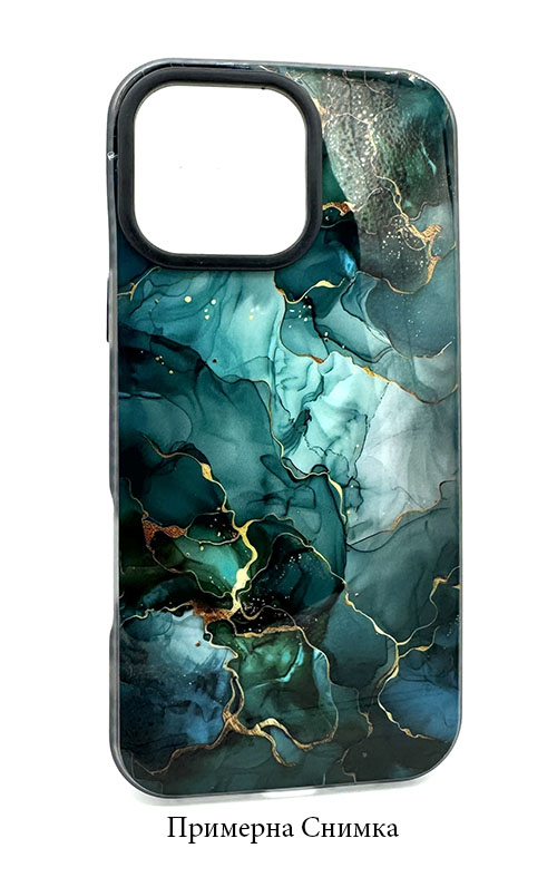 Кейс IMD за Motorola Moto G85 - Мрамор Зелен/Тюркоаз (20-C6)