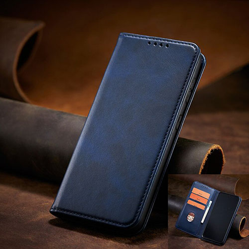 Кожен тефтер с магнитен капак Honor 70 Lite (2023) - Син (10-E5)