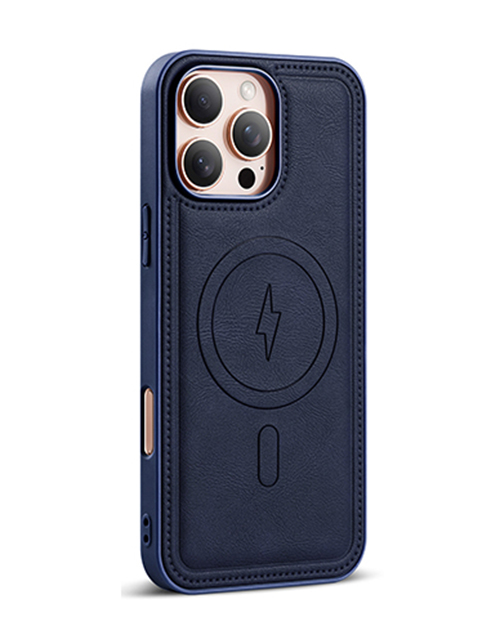 LeatherCraft Кейс MagSafe Honor Magic7 Lite - Т. син (21-F4)