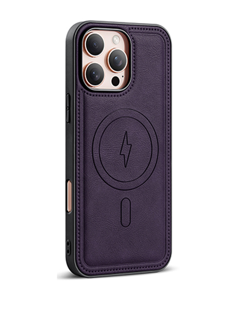 LeatherCraft Кейс MagSafe Motorola Moto G05 - Т. Лилав (21-B4)