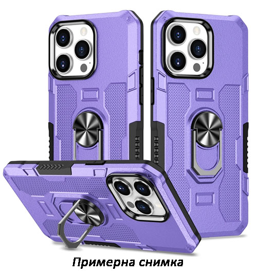 Lightweight Rugged Кейс с Ринг, Поставка Motorola Moto G22 - Лилав (19-A4)