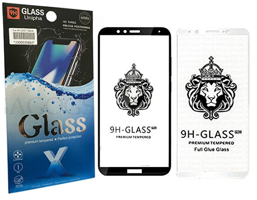 Lion Стъклен Протектор Full Glue Motorola Moto E7 Plus/E7 / за цял екран - Черна рамка (R45-H)