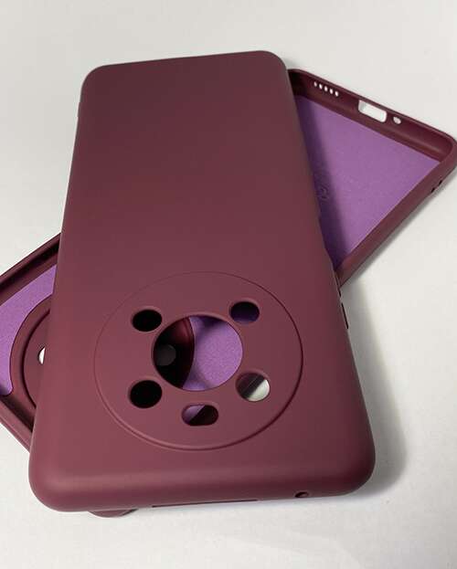 My Choice Изчистен силиконов кейс Honor Magic4 Lite 5G - Виненочервен (16-F4)