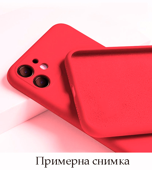 My Choice Изчистен силиконов кейс Motorola Moto E15 - Червен (16-D2)