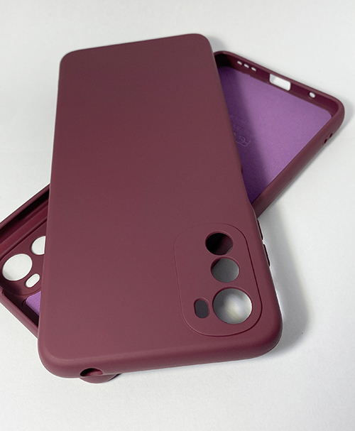 My Choice Изчистен силиконов кейс Motorola Moto G22/E32 - Виненочервен (16-B1)