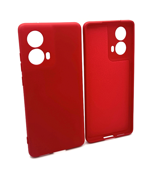My Choice Изчистен силиконов кейс Motorola Moto G85 - Червен (16-C2)