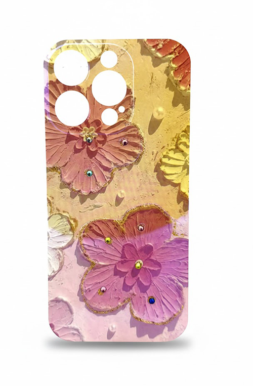 Кейс Хамелеон IMD с цветни камъни за Honor X8c / X8b - No10 (k)