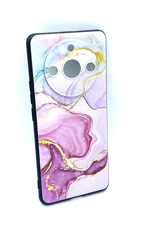 Калъф за Realme 11 Pro+ – TPU с мраморен дизайн (розов)