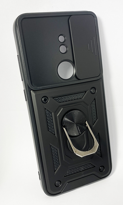 Удароустойчив Кейс с Ring, Car, Slide Camera Cover Nokia C21 - Черен (19-F19)