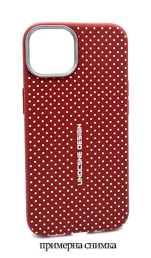 Umocsne design Кейс тпу за Motorola Moto G35 - Червен фон с бели точки (20-B5)