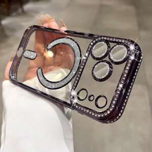 Luxury MagSafe Diamond Transparent Кейс Samsung Galaxy A17 / A26 - Лилав (29-E10)