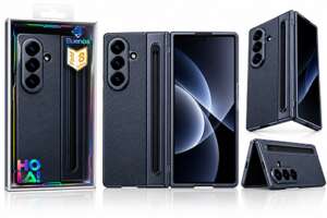 Калъф Buenos за Samsung Galaxy Z Fold 8 Ultra с кожени елементи, вграден протектор за екрана, стилус и отделение за стилус - Син (25-C2) Калъф Buenos за Samsung Galaxy Z Fold 8 Ultra с кожени елементи, вграден протектор за екрана, стилус и отделение за стилус - Син (25-C2)