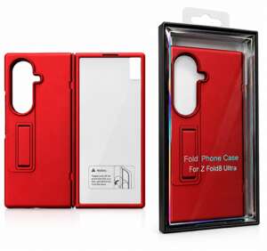 Калъф за Samsung Galaxy Z Fold8 Ultra със стойка за маса и вграден протектор за екран в рамката - Червен (25-C7) Калъф за Samsung Galaxy Z Fold8 Ultra със стойка за маса и вграден протектор за екран в рамката - Червен (25-C7)