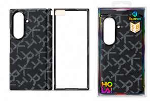 Калъф за Samsung Galaxy Z Fold 8 Ultra – с панта и вградени протектори с букви (черен)