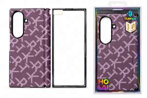 Калъф за Samsung Galaxy Z Fold 8 Ultra – с панта и вградени протектори с букви (лилав)
